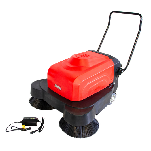 SM1050A 41" Battery Powered Walk-behind Floor Sweeper,  Triple Brushes