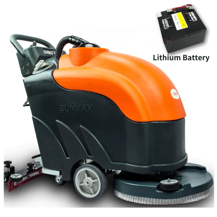 22 Self-Propelled Commercial Floor Scrubber Dryer, 36,000 sqft/h, 14.5 Gal  Sewage Tank – SANITMAX