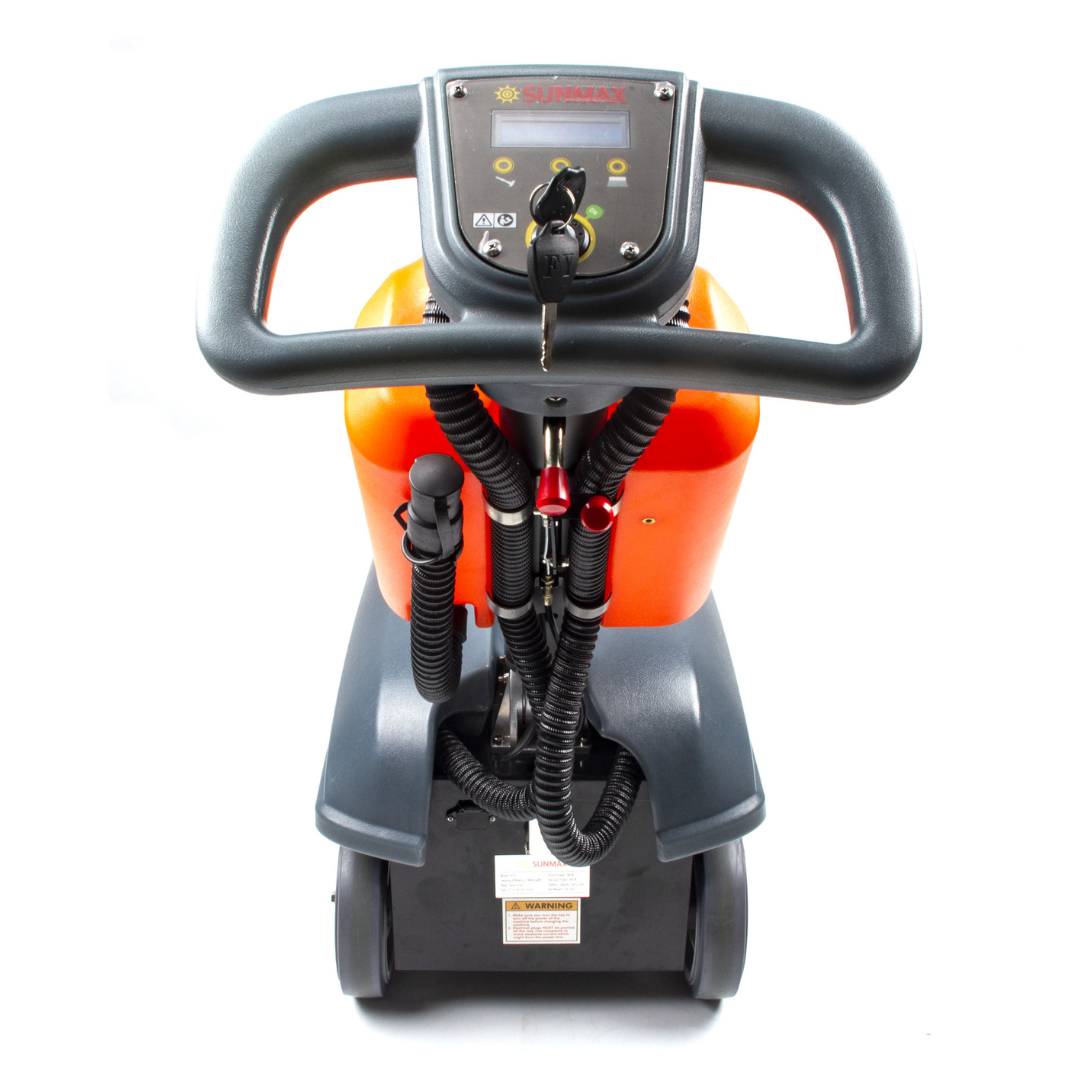 RT15 14" Walk-behind Floor Scrubber Machine, Heavy Duty Brush, 14500 sqft/h, Cordless Rechargeable Battery