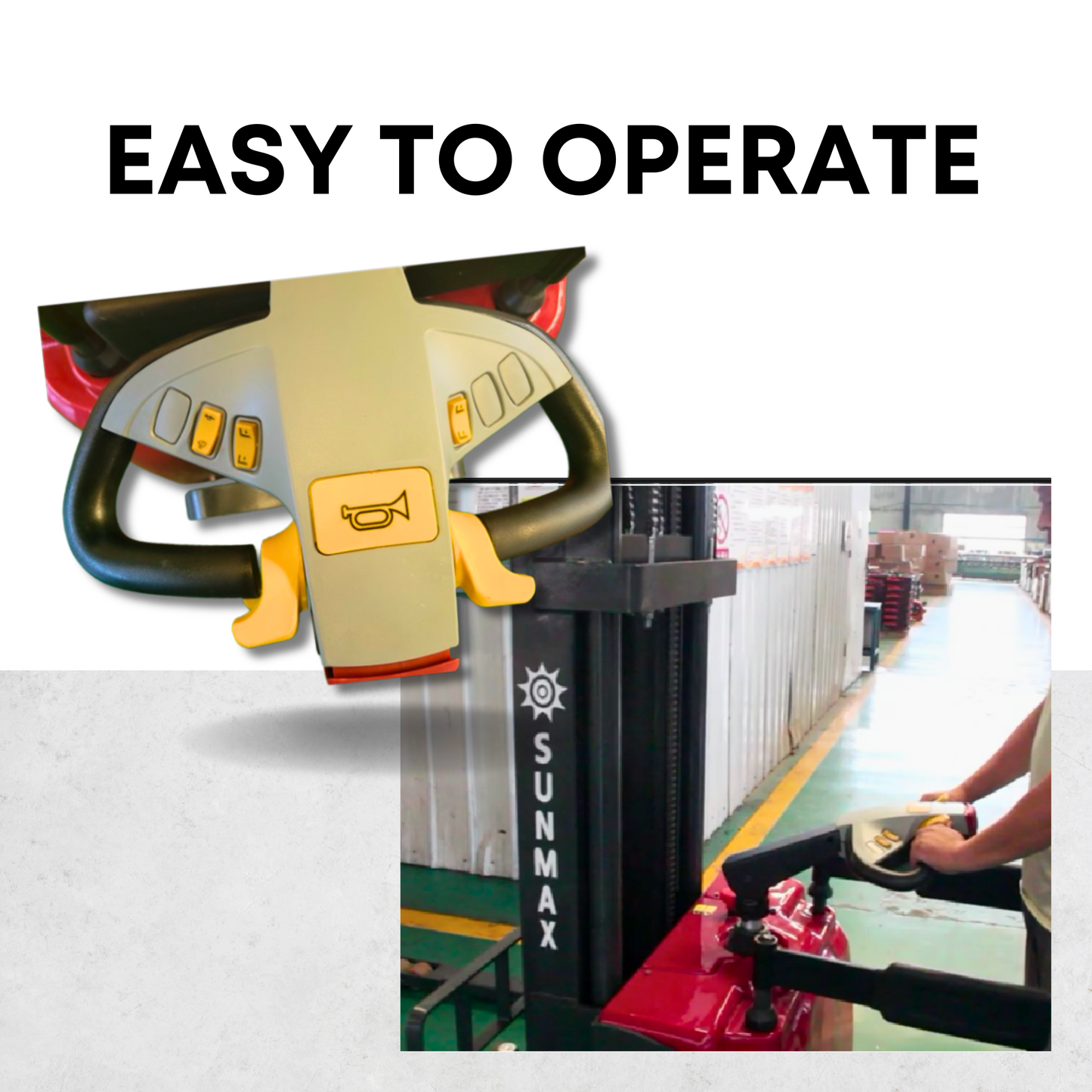 Full-Electric Pallet Stacker – 157" Max Lift Height, 3300 lbs Capacity, Adjustable Legs