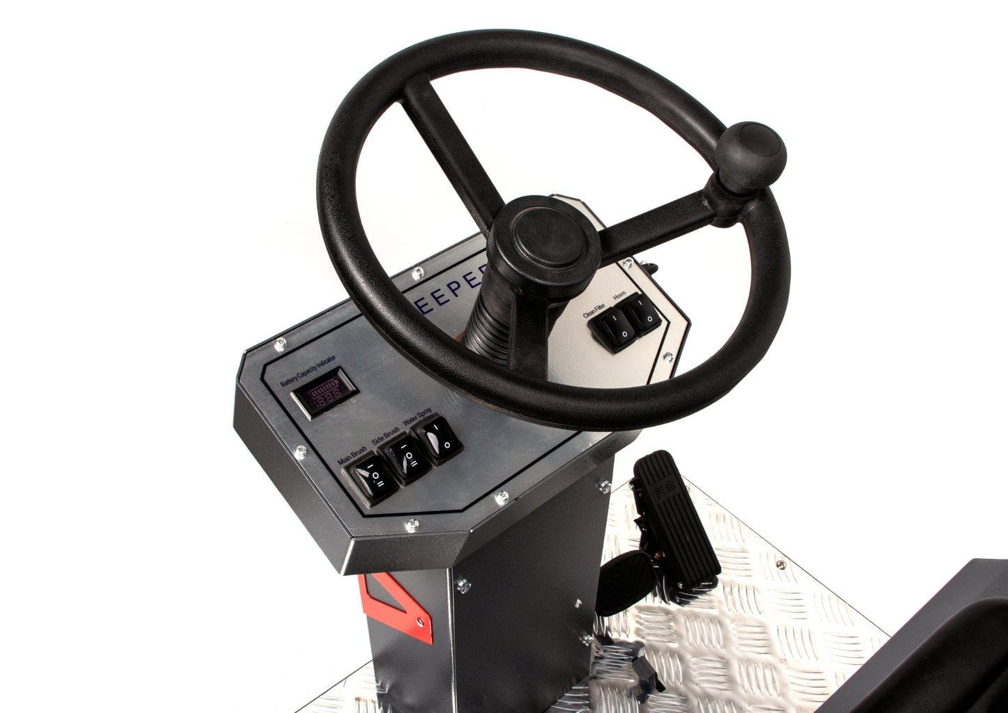 SM1250+ 49" Ride-on Industrial Floor Sweeper, 69000 Sqft/h, 3.5 hr Fast Charging Lithium Battery