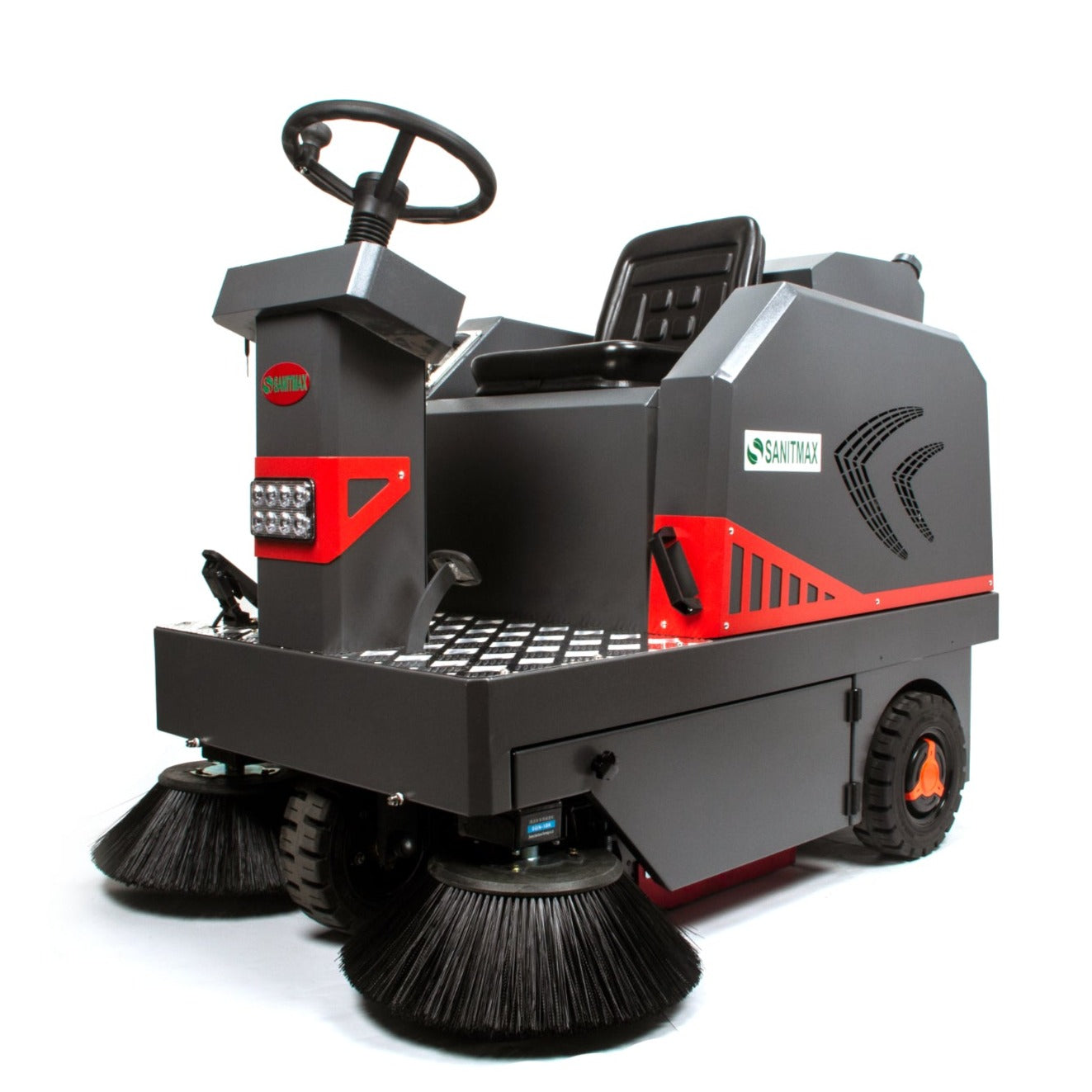 SM1250+ 49" Ride-on Industrial Floor Sweeper, 69000 Sqft/h, 3.5 hr Fast Charging Lithium Battery