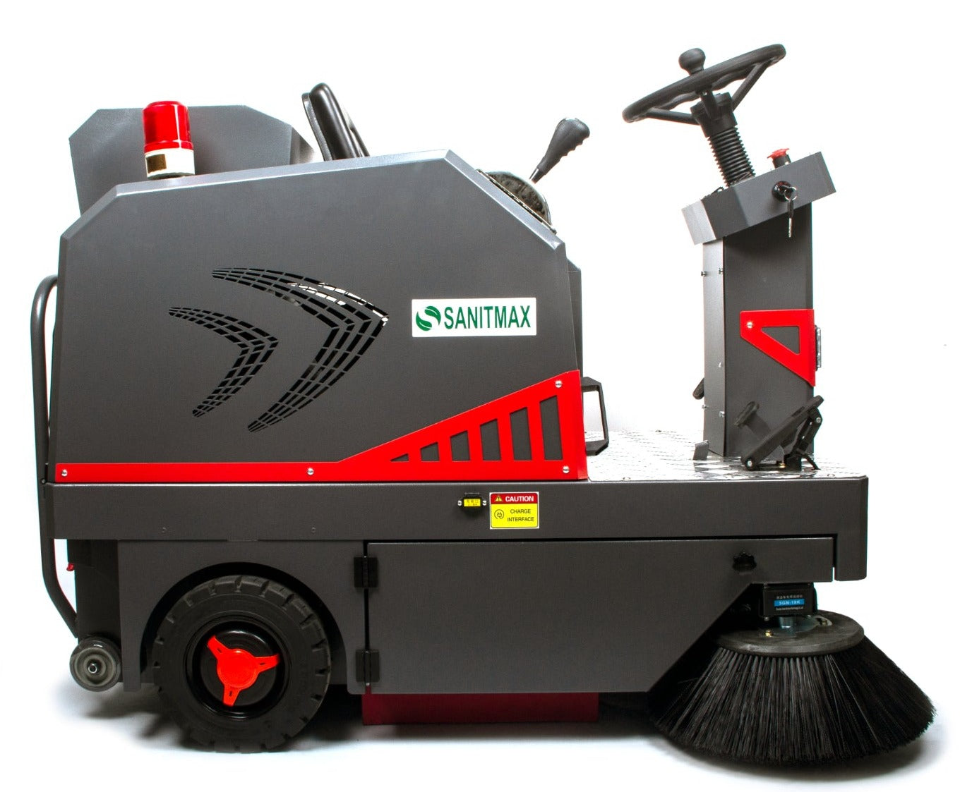 SM1250+ 49" Ride-on Industrial Floor Sweeper, 69000 Sqft/h, 3.5 hr Fast Charging Lithium Battery