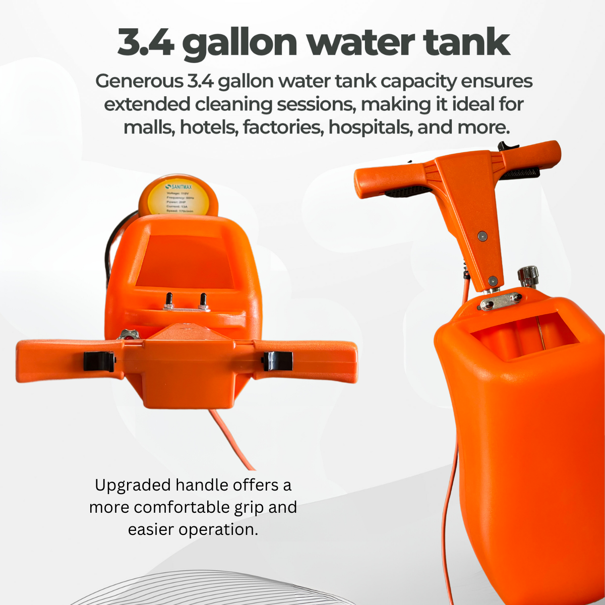 SANITMAX SM421AC 17" Professional Multi-Functional Floor Buffer Scrubber - High Power, Large Capacity for Industrial and Commercial Use