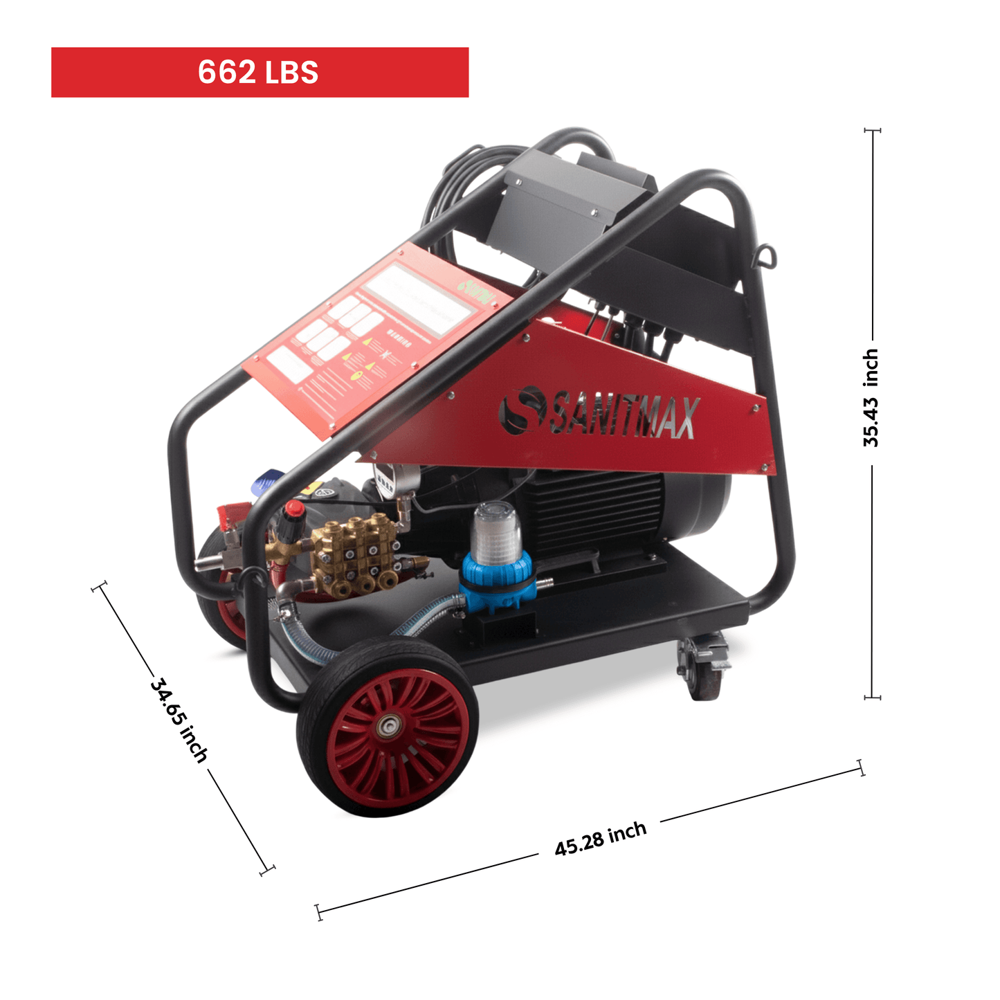 SM5000 Industrial Electric Pressure Washer – 5000 PSI, 5.5 GPM, 20 HP, 460V 3-Phase Cold Water System