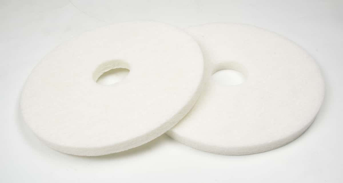 17" White Burnishing Pad for SUNMAX RT120 Floor Scrubber Machine (Pack of 5)