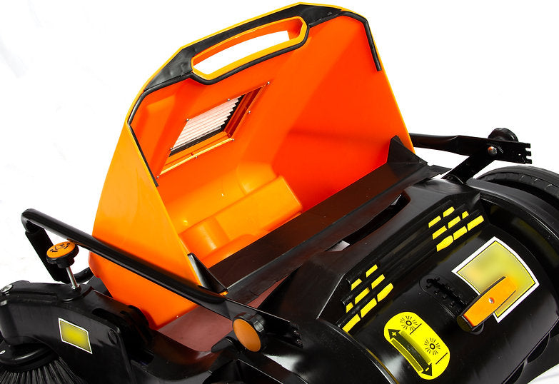 RT980 38" Manual Push Powered Floor Sweeper, 38,000 sqft/h, Triple Brushes