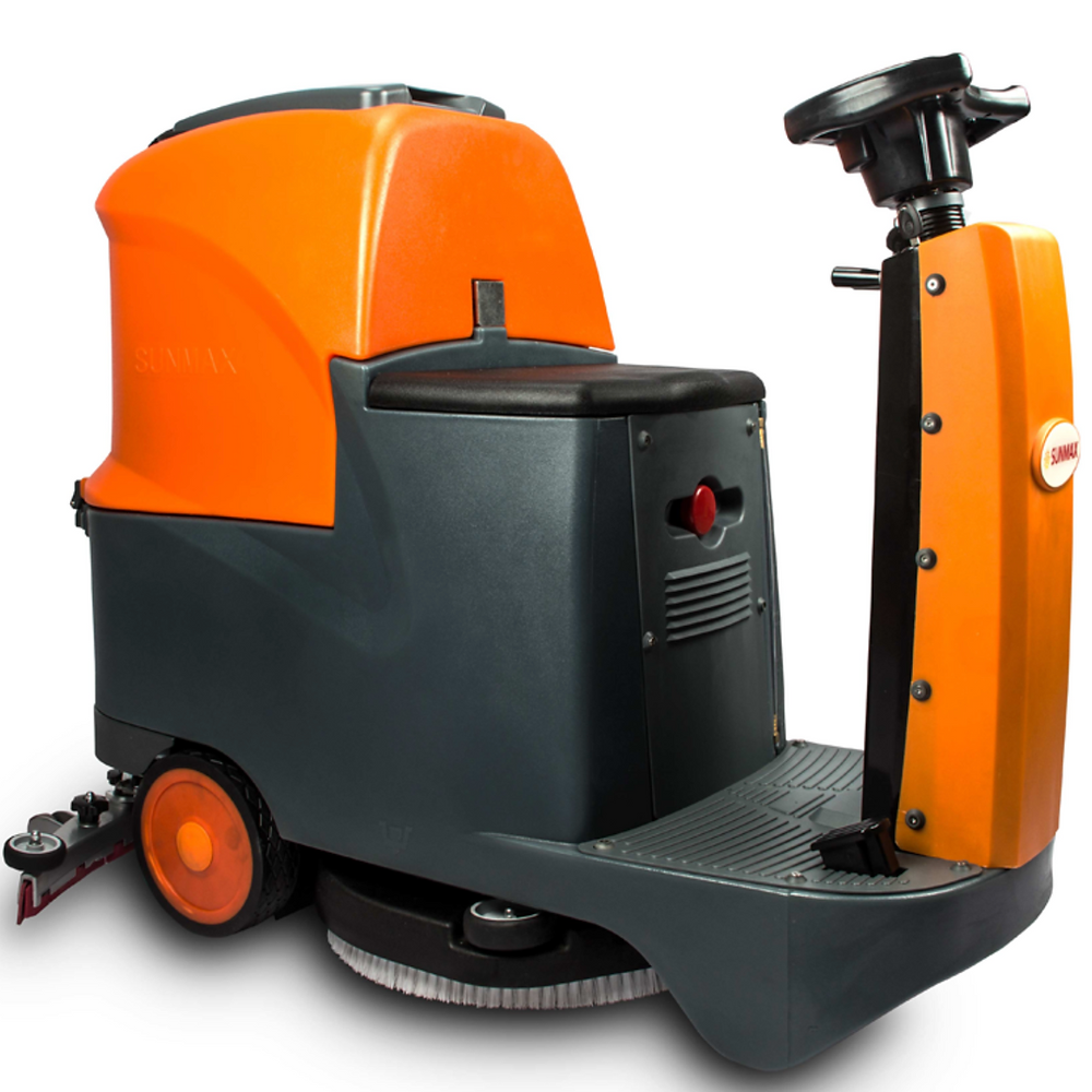 SUNMAX 22" Ride-On Floor Scrubber, Lithium Battery, 18.5 Gal Tanks, 41000 Sqft/H