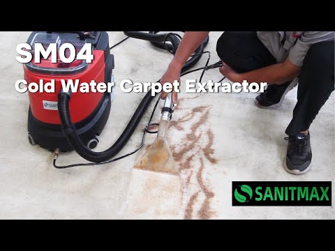 SM04 Cold Water Carpet Extractor, Powerful 1.0 HP Motor, 2.1 gal Sewage Tank, 3.7 gal Solution Tank