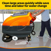 RT120 34" Self-Propelled Floor Scrubber Machine, 33-gal Tank, 75,000 sqft/h | SUNMAX