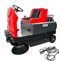 SM80 53” Ride-on Industrial Floor Sweeper, 73,000 Sqft/H, Continous Running for 5 Hours