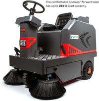 SM1250 49" Ride-on Industrial Floor Sweeper,  26 Gal Dustbin, 69000 Sqft/h Efficiency