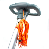 RT15 Walk Behind Floor Scrubber handle with wrapped orange power cable