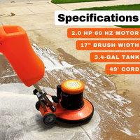 SM421AC 17" Professional Multi-Functional Floor Buffer Scrubber - High Power, Large Capacity for Industrial and Commercial Use