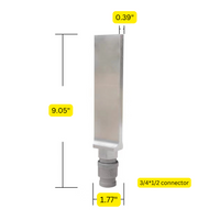 1.7" Blast Swath Spray Nozzle for Dry Ice Blasting Machine