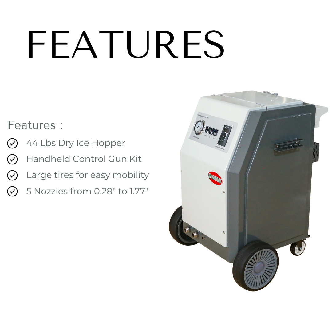 SM2000 Dry Ice Blasting Machine for Cars and Various Surfaces Cleaning | SANITMAX