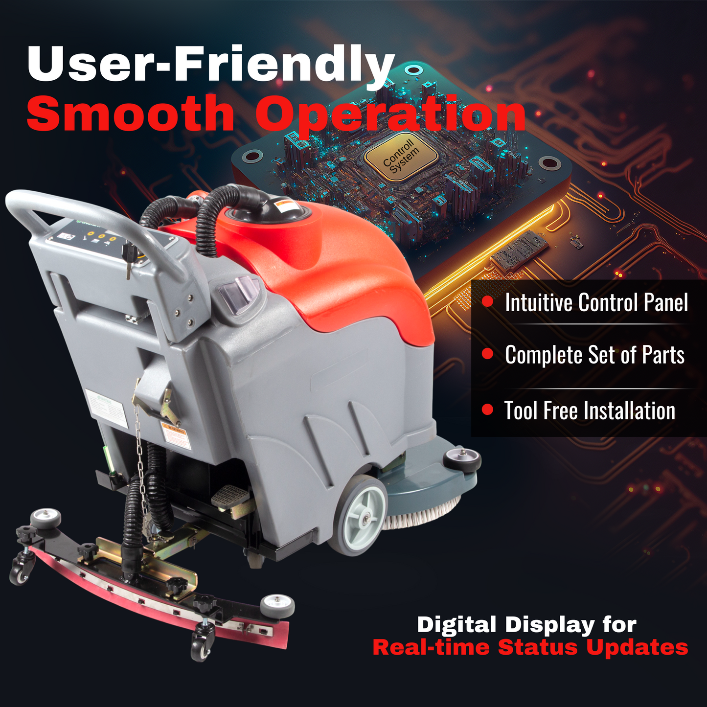 SM560 22“ Walk-Behind Floor Scrubber Dryer Machine – Industrial-Grade Cleaning Efficiency