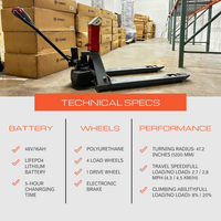 PT4400W 4400 lbs Electric Pallet Jack with Built-in Scale, 45" x 27" Fork Size