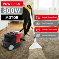 SM04 Cold Water Carpet Extractor, Powerful 800W Motor, 2.1 gal Sewage Tank, 3.7 gal Solution Tank