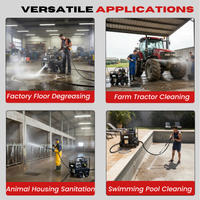 SM4000 Hot & Cold Water High Pressure Washer, Gasoline Powered, 4,000 PSI, 4.0 GPM, Diesel Heating, Instant Hot Water