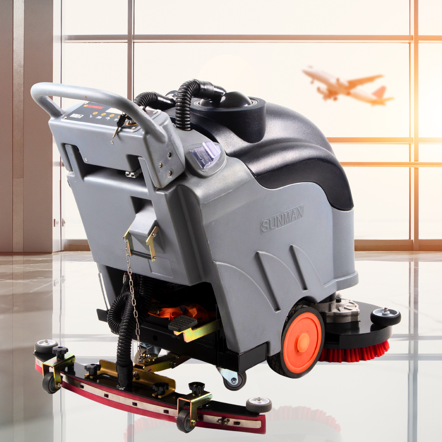 SANITMAX RT50DW 26" Dual Brushes Self-Propelled Floor Scrubber Dryer Machine 