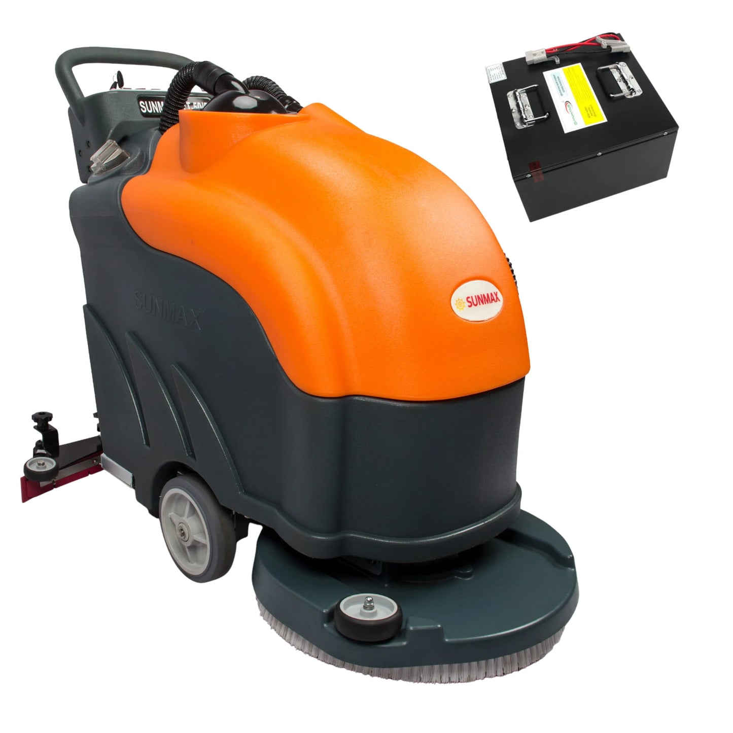 RT50 22" Walk-behind Commercial Floor Scrubber Dryer Machine, 30,000 sqft/h Cleaning Efficiency, 14.5-Gal Sewage Tank