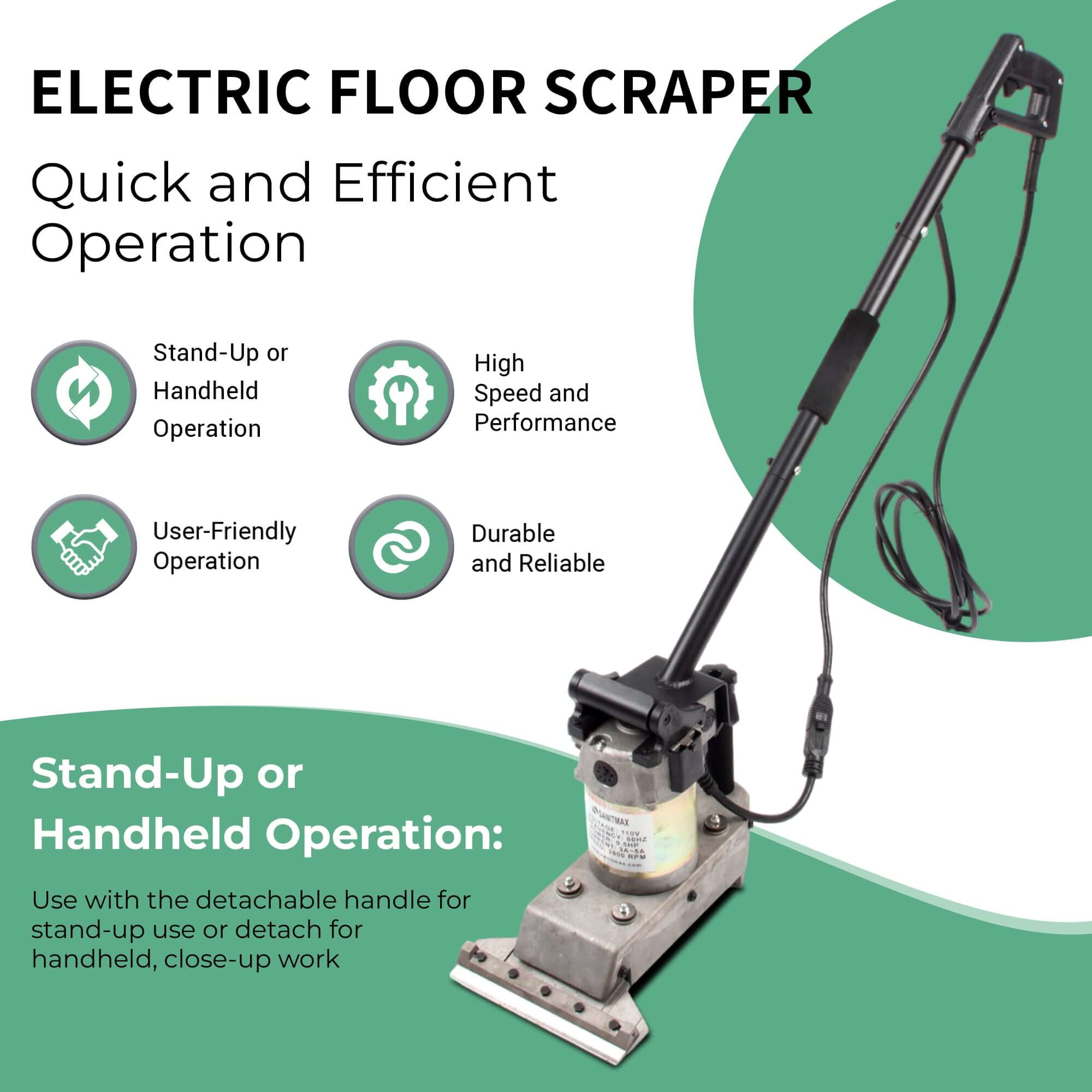 Electric Floor Scraper Machine - Free Shipping & Warranty – SANITMAX