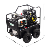 SM4000 Hot & Cold Water High Pressure Washer, Gasoline Powered, 4,000 PSI, 4.0 GPM, Diesel Heating, Instant Hot Water