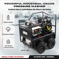 SM4000 Hot & Cold Water High Pressure Washer, Gasoline Powered, 4,000 PSI, 4.0 GPM, Diesel Heating, Instant Hot Water