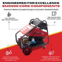 SM5000 Industrial Cold Water Electric Pressure Washer – 5000 PSI, 5.5 GPM, 20HP