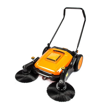 RT980S 38" Manual Push Powered Floor Sweeper, 38,000 sqft/h, Triple Brushes, Air filter For Dust Control
