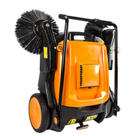 RT980S 38" Manual Push Powered Floor Sweeper, 38,000 sqft/h, Triple Brushes, Air filter For Dust Control