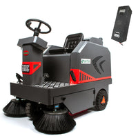 SM1250+ 49" Ride-on Industrial Floor Sweeper, 69000 Sqft/h, 3.5 hr Fast Charging Lithium Battery