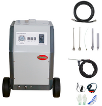 SM2000 Dry Ice Blasting Machine, 44 lbs Dry Ice Hopper, Hand Control Spray Gun Kit, 5 Nozzles