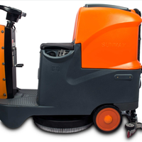 RT70 Ride-On Floor Scrubber, 48000 Sqft/H Efficiency, 18.5 Gal Tanks, 31-inch Squeegee Width