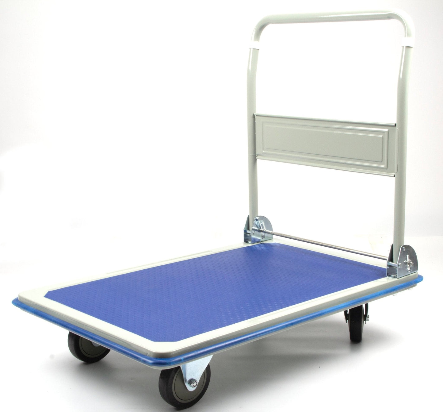 Platform Push Cart Dolly, Compact & Foldable for Easy Storage and Mobility, 300 - 600 lb Capacity, 360 Degree Swivel Wheels, Blue - SUNMAXSUNMAX