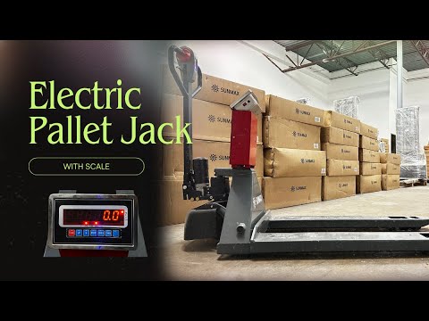 PT4400W 4400 lbs Electric Pallet Jack with Built-in Scale, 45" x 27" Fork Size