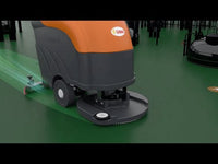 RT50 22" Walk-behind Commercial Floor Scrubber Dryer Machine, 30,000 sqft/h Cleaning Efficiency, 14.5-Gal Sewage Tank