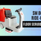 34" Ride-On Floor Scrubber SM860, 34.3 Gal Tanks, 80000 Sqft/H