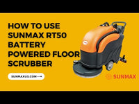 RT50 22" Walk-behind Commercial Floor Scrubber Dryer Machine, 30,000 sqft/h Cleaning Efficiency, 14.5-Gal Sewage Tank