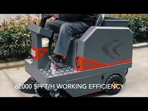 SM1250 49" Ride-on Industrial Floor Sweeper,  26 Gal Dustbin, 69000 Sqft/h Efficiency
