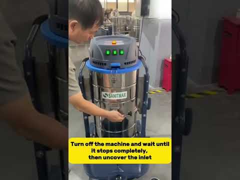 SM100 Industrial Vacuum Cleaner with Jet Reverse-Pulse Filter Cleaning Function, 26.4 Gal Tank, 2.8 HP Motor, 212 CFM, HEPA Filtration