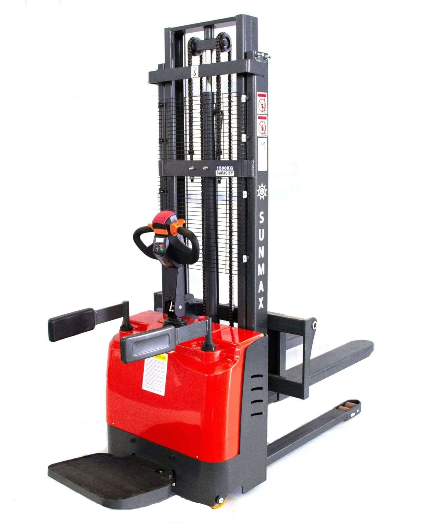 PS3300FE - 3M Electric Pallet Stacker, 3300 lbs Capacity, 9.8 ft Lifting Height, Electromagnetic Brake - SUNMAXSUNMAXPallet Stacker