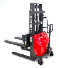 PS3300SE - 2M Semi - Electric Pallet Stacker, 3300 lbs Capacity, 6.6 ft Lifting Height - SUNMAXSUNMAXPallet Stacker