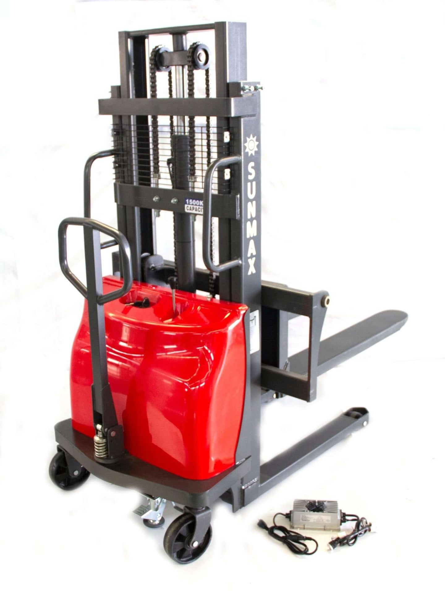 PS3300SE - 2M Semi - Electric Pallet Stacker, 3300 lbs Capacity, 6.6 ft Lifting Height - SUNMAXSUNMAXPallet Stacker