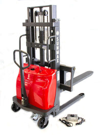 PS3300SE - 2M Semi - Electric Pallet Stacker, 3300 lbs Capacity, 6.6 ft Lifting Height - SUNMAXSUNMAXPallet Stacker