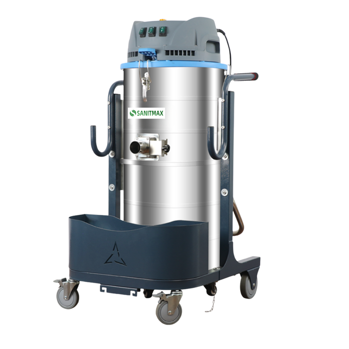 SM100 Industrial Vacuum Cleaner with Jet Reverse-Pulse Filter Cleaning Function, 26.4 Gal Tank, 2.8 HP Motor, 212 CFM, HEPA Filtration
