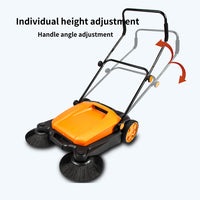 SM650 27.5" Manual Push Floor Sweeper with handle height adjustment